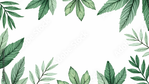 Hand-drawn green plants and layered leaves on white, with delicate pencil strokes and vintage botanical style, creating a minimal, elegant 4K wallpaper.