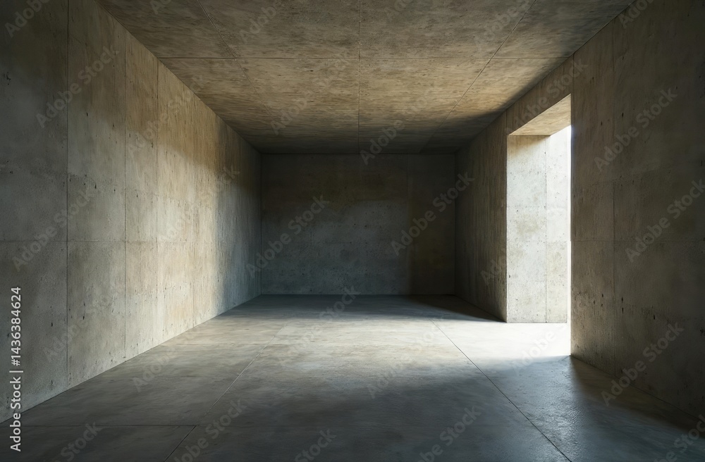 room , concrete walls room , concrete walls