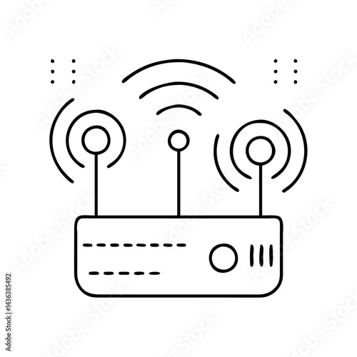 access point icon, access point line art - simple line art of access point, perfect for access point logos and icons