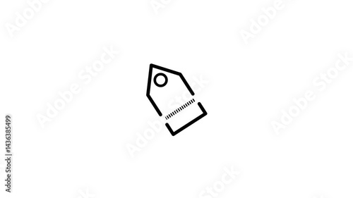 Tag icon animation. tag stroke icon, sale tag icon, price tag icon