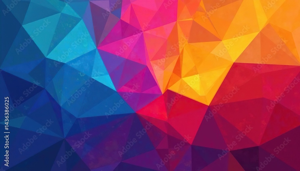 Fototapeta premium Geometric abstract shapes in vibrant color, perfectly tiled , repeat, background, minimalist