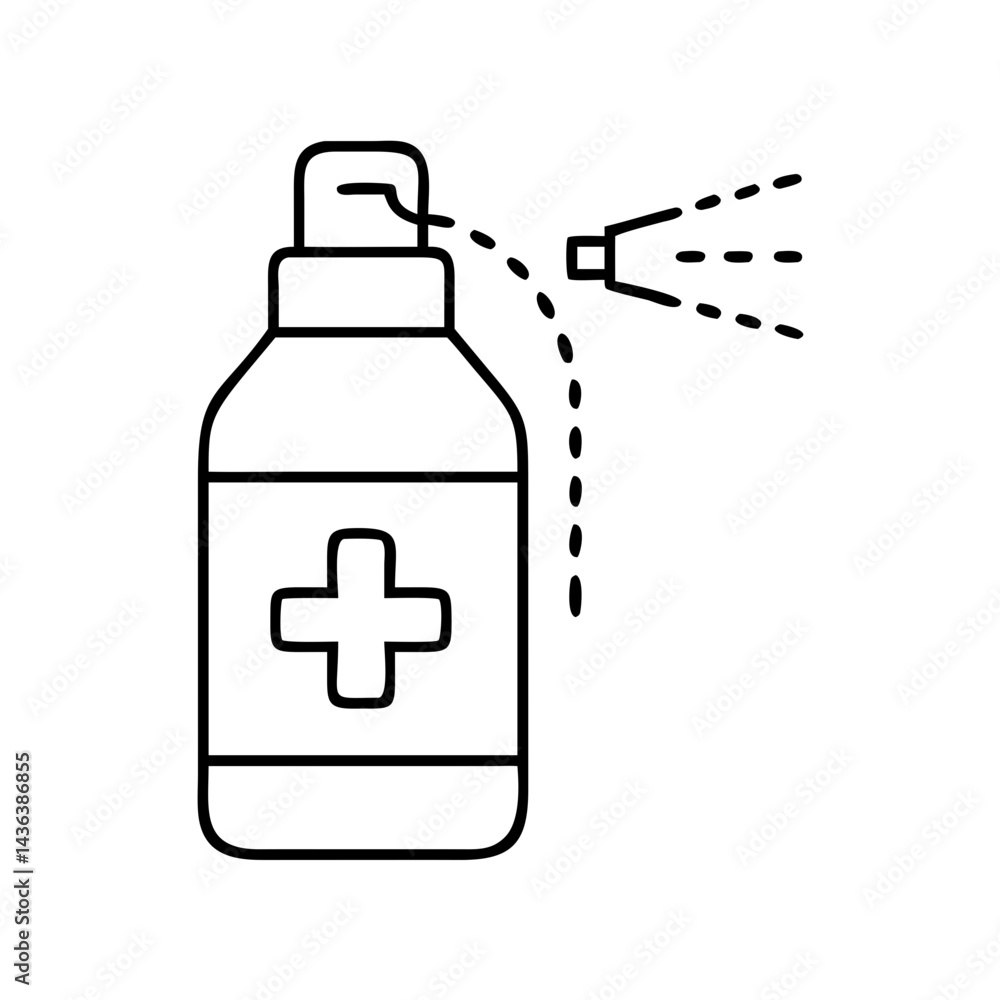 antiseptic spray icon, antiseptic spray line art - simple line art of antiseptic spray, perfect for antiseptic spray logos and icons antiseptic spray icon, antiseptic spray line art - simple line art of antiseptic spray, perfect for antiseptic spray logos and icons