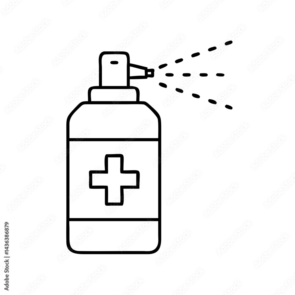 antiseptic spray icon, antiseptic spray line art - simple line art of antiseptic spray, perfect for antiseptic spray logos and icons antiseptic spray icon, antiseptic spray line art - simple line art of antiseptic spray, perfect for antiseptic spray logos and icons