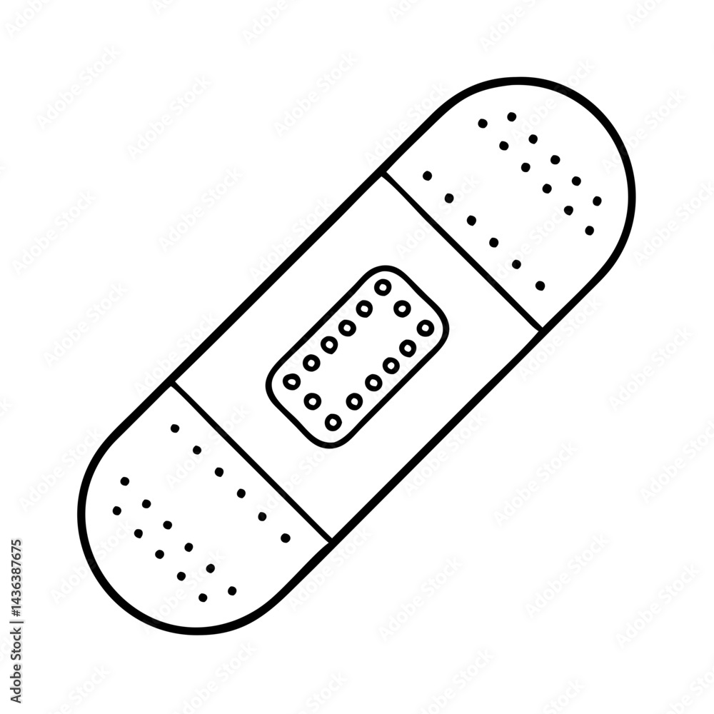 bandage icon, bandage line art - simple line art of bandage, perfect for bandage logos and icons bandage icon, bandage line art - simple line art of bandage, perfect for bandage logos and icons