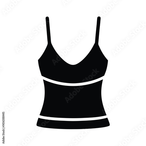 cami top with satin finish icon vector illustration