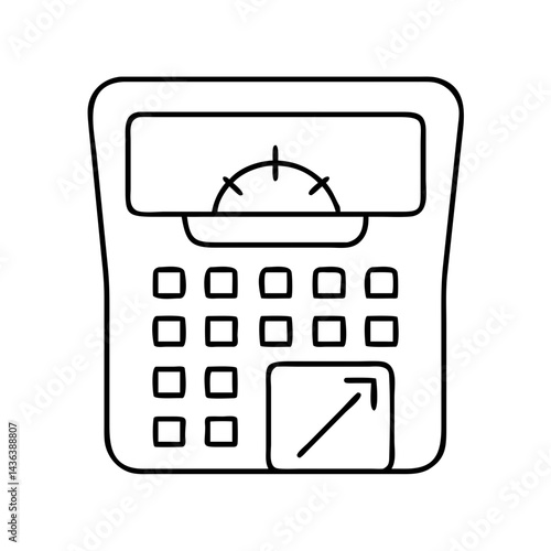 bmi calculator icon, bmi calculator line art - simple line art of bmi calculator, perfect for bmi calculator logos and icons