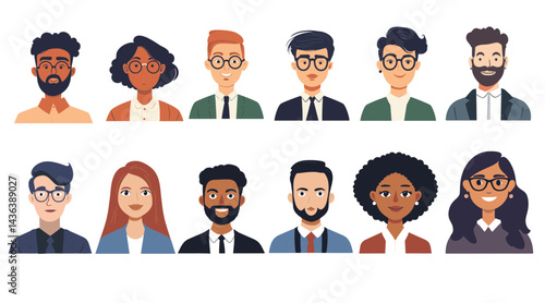 People character diversity teamwork employee illustration cartoon vector transparent background.