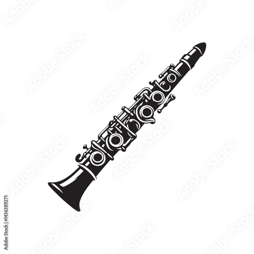 Graceful Woodwind: A Captivating Collection of Oboe Vector Silhouettes Highlighting the Sleek Shape, Rich Sound, and Timeless Beauty of This Classic Woodwind Instrument.
