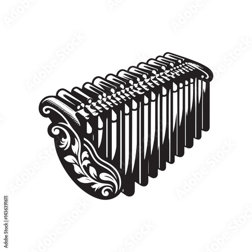 Andean Harmony: A Beautiful Collection of Pan Flute Vector Silhouettes Celebrating the Unique Shape, Melodic Sound, and Cultural Significance of This Timeless Wind Instrument.