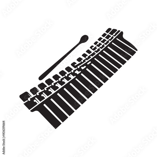 Andean Harmony: A Beautiful Collection of Pan Flute Vector Silhouettes Celebrating the Unique Shape, Melodic Sound, and Cultural Significance of This Timeless Wind Instrument.