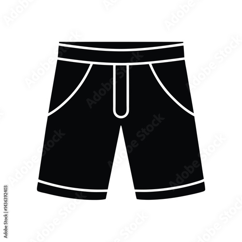 linen shorts with side zip icon vector illustration