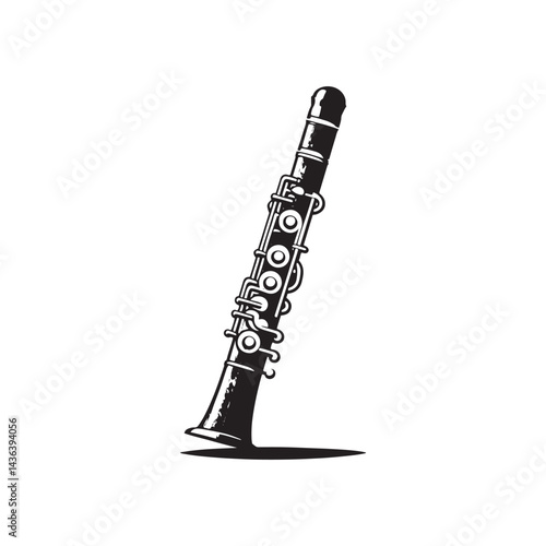 Bright and Lively: A Stunning Collection of Piccolo Vector Silhouettes Showcasing the Sleek Shape, High-Pitched Sound, and Expressive Beauty of This Iconic Woodwind Instrument.