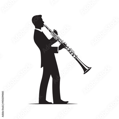 Bright and Lively: A Stunning Collection of Piccolo Vector Silhouettes Showcasing the Sleek Shape, High-Pitched Sound, and Expressive Beauty of This Iconic Woodwind Instrument.