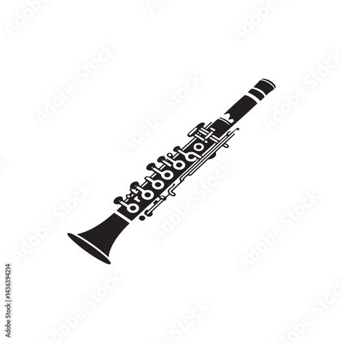 Bright and Lively: A Stunning Collection of Piccolo Vector Silhouettes Showcasing the Sleek Shape, High-Pitched Sound, and Expressive Beauty of This Iconic Woodwind Instrument.