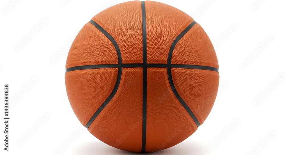 Fototapeta premium Realistic Basketball Isolated on White Background
