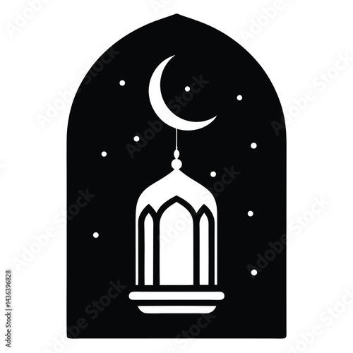 An Icon of a Glowing Night Representing Laylatul Qadr