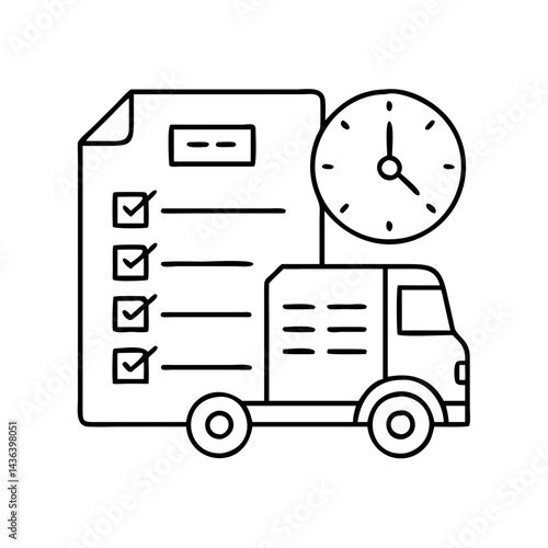 delivery estimate icon, delivery estimate line art - simple line art of delivery estimate, perfect for delivery estimate logos and icons