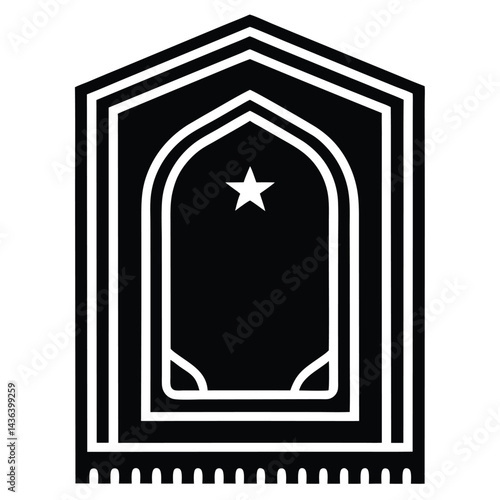 A Prayer Rug Icon for Muslims Daily Prayers