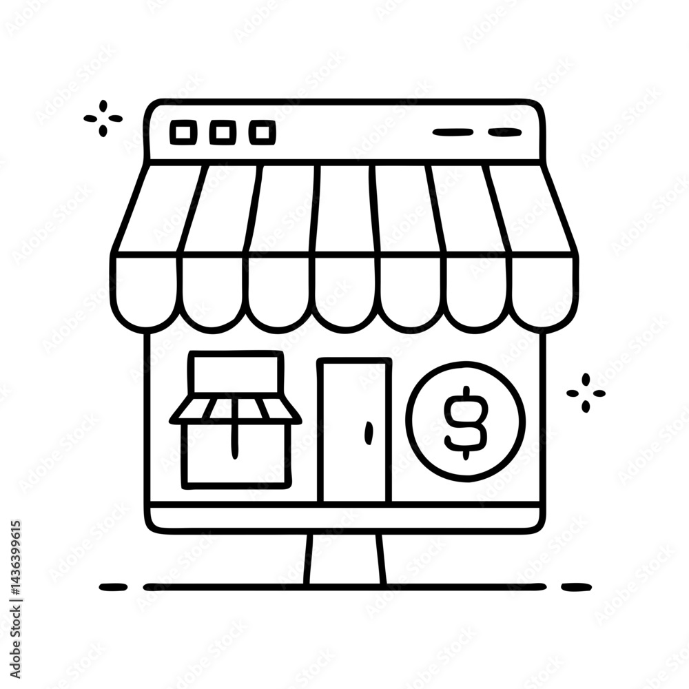 marketplace icon, marketplace line art - simple line art of marketplace, perfect for marketplace logos and icons marketplace icon, marketplace line art - simple line art of marketplace, perfect for marketplace logos and icons