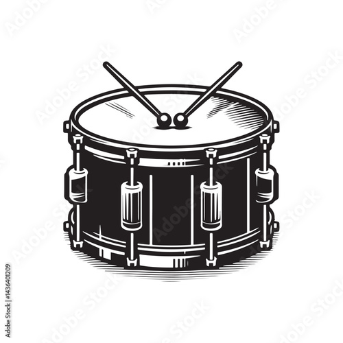 Rhythmic Precision: A Dynamic Collection of Snare Drum Vector Silhouettes Celebrating the Bold Shape, Crisp Sound, and Essential Role of This Iconic Percussion Instrument.