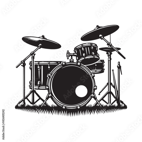 Rhythmic Precision: A Dynamic Collection of Snare Drum Vector Silhouettes Celebrating the Bold Shape, Crisp Sound, and Essential Role of This Iconic Percussion Instrument.