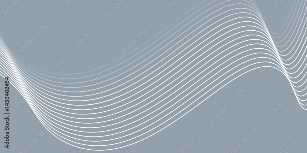 Fototapeta premium Gray and white abstract background with flowing particles. Digital future technology concept. background illiustration eps10