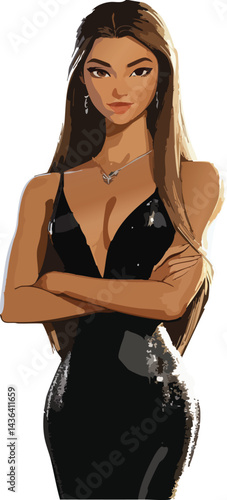 Confident and capable, she's ready to take charge in any professional setting.