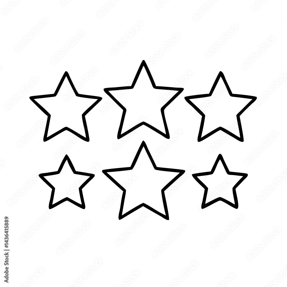 rating stars icon, rating stars line art - simple line art of rating stars, perfect for rating stars logos and icons rating stars icon, rating stars line art - simple line art of rating stars, perfect for rating stars logos and icons