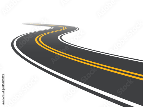 asphalt road going to the distance