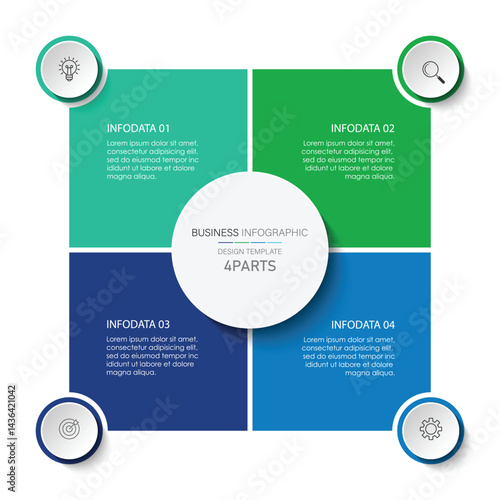 infographic vector illustration with 3, 8, 4, 6 steps, infographic template design. Can be used for process diagrams, presentations, workflows.