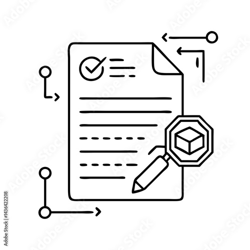 smart contract icon, smart contract line art - simple line art of smart contract, perfect for smart contract logos and icons