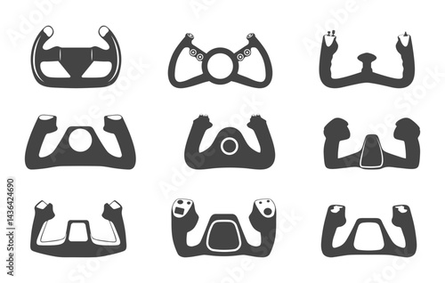 Aero plane steering wheels svg, Plane steering wheels svg, Plane steering wheels silhouette, Aero plane steering wheels silhouette, Aircraft control wheel svg.