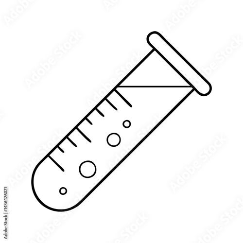 test tube icon, test tube line art - simple line art of test tube, perfect for test tube logos and icons