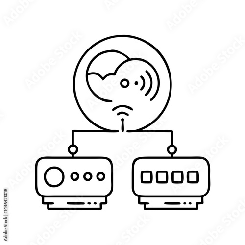 wan icon, wan line art - simple line art of wan, perfect for wan logos and icons