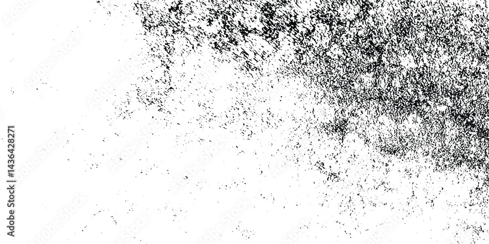 Fototapeta premium Abstract texture dust dark weathered overlay pattern sample on transparent background vector vintage distress background.