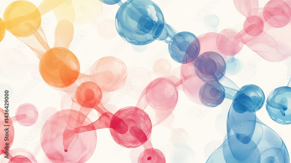 Network flat design top view theme information technology water color vivid.