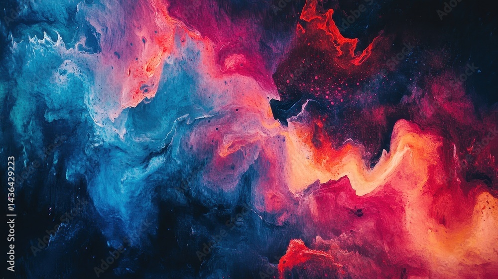 Network flat design top view theme information technology water color vivid.