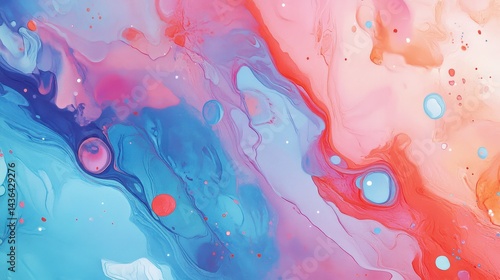 Network flat design top view theme information technology water color vivid.