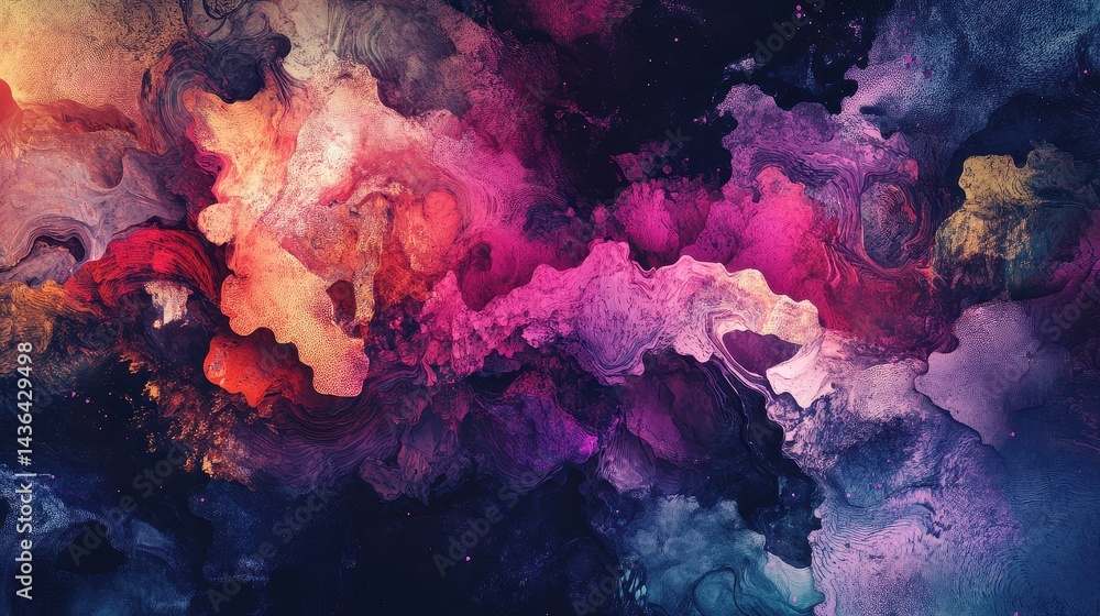 Network flat design top view theme information technology water color vivid.