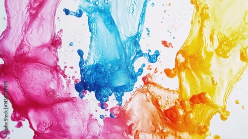Network flat design top view theme information technology water color vivid.