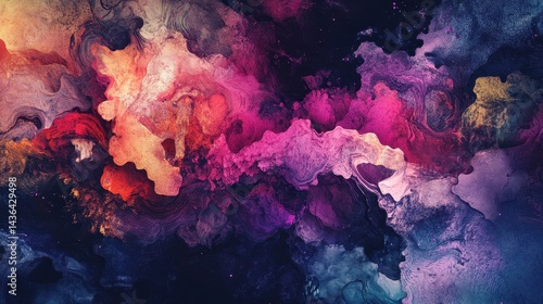 Obraz na płótnie Network flat design top view theme information technology water color vivid. w salonie
