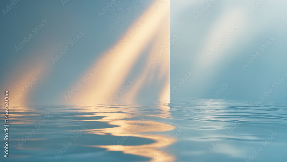 water floor Beautiful light background