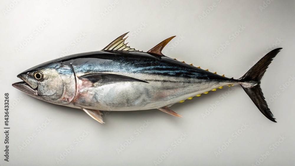 Naklejka premium Blackfin Tuna on studio background 