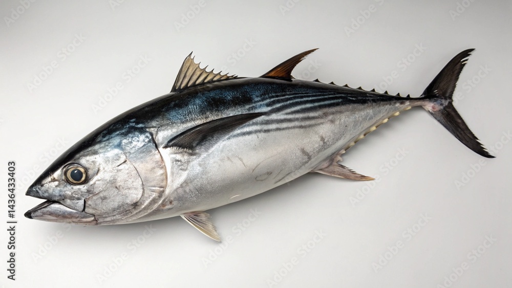 Naklejka premium Blackfin Tuna on studio background 