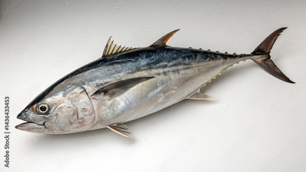 Naklejka premium Blackfin Tuna on studio background 