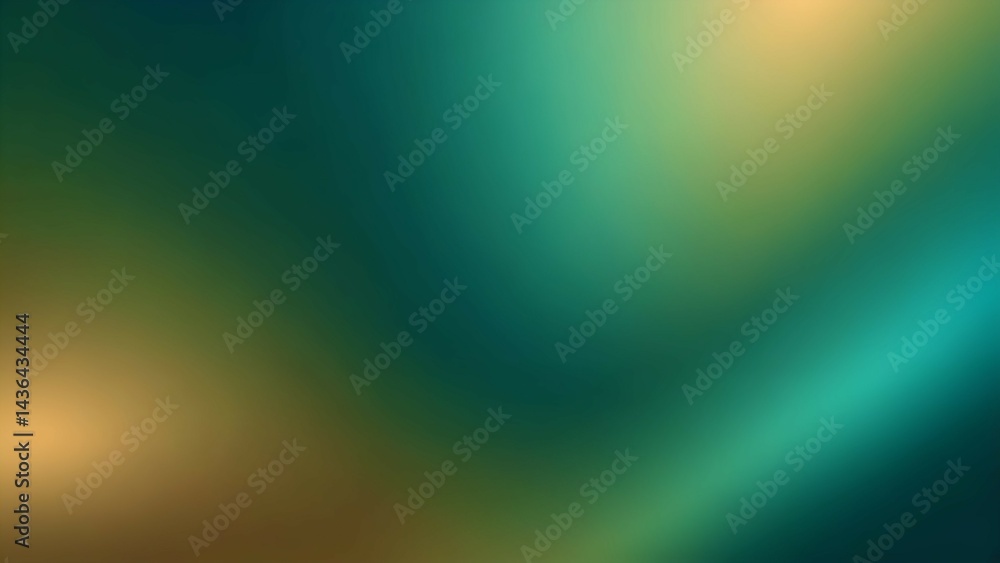 Fototapeta premium Luxury gradient background in sapphire green and muted bronze colors, smooth transition with light texture, rich and opulent tone.