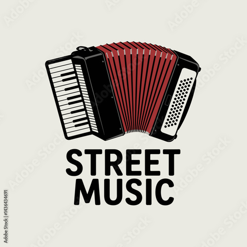Street Music Accordion Badge