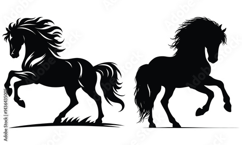 horse silhouette vector