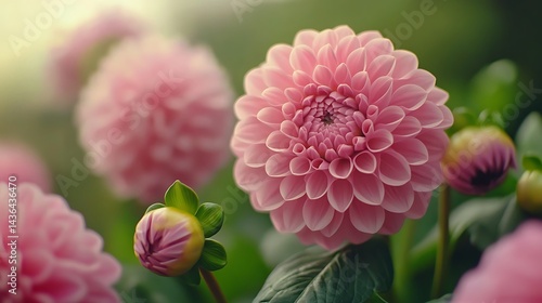 Pink dahlia flowers full bloom wallpapers