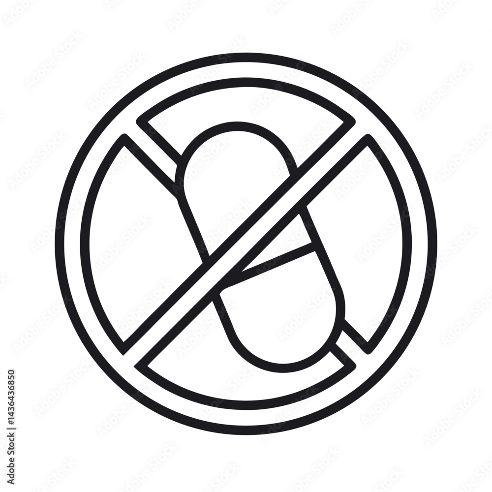outlined awareness ribbon with say no slogan outlined awareness ribbon with say no slogan